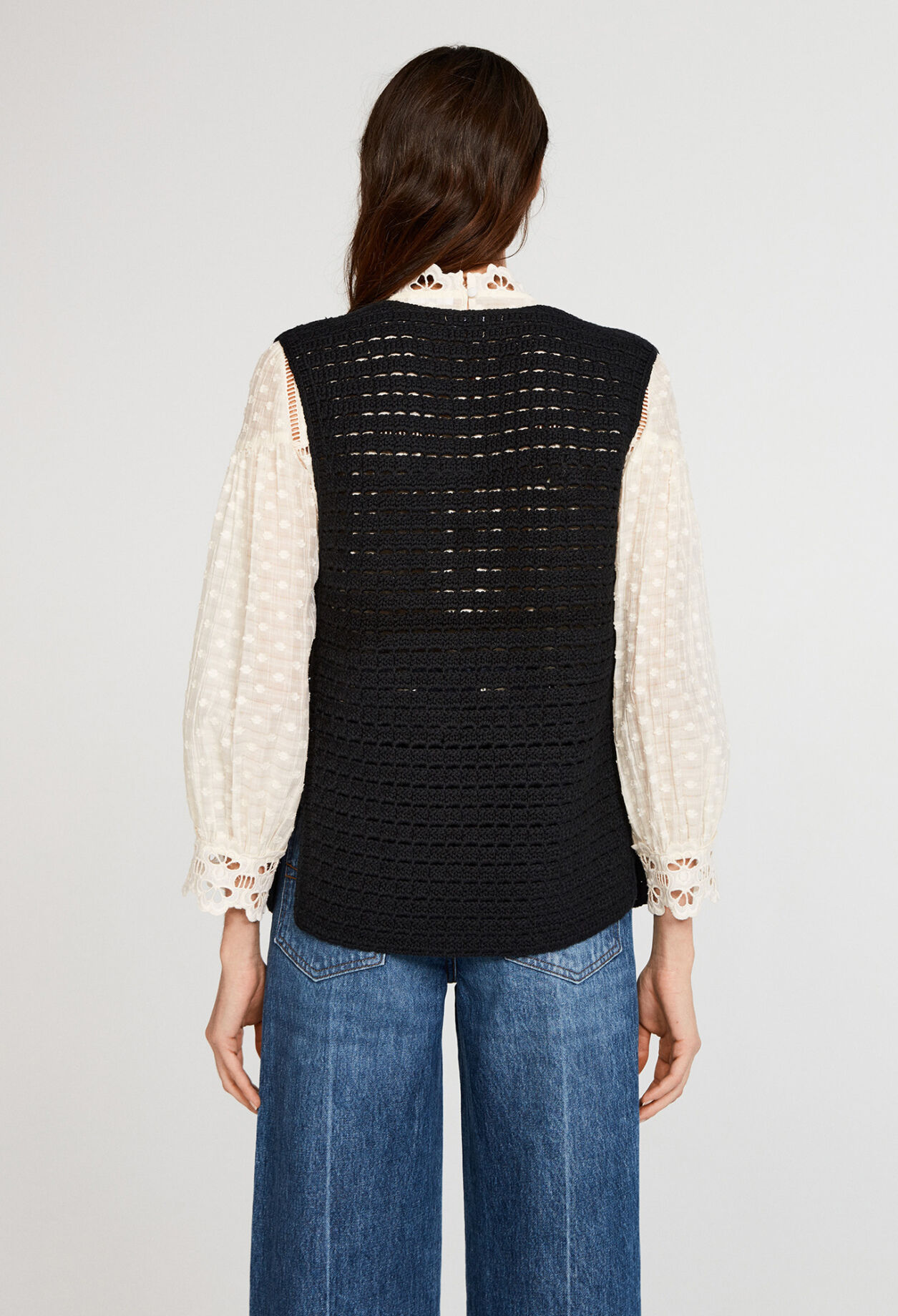 Gilet en maille en coton biologique