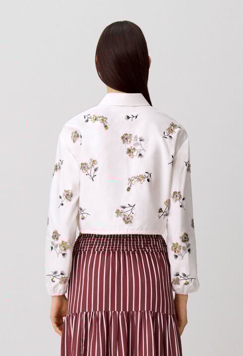 Chemise fleurs et sequins