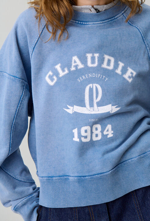 Washed cotton sweatshirt