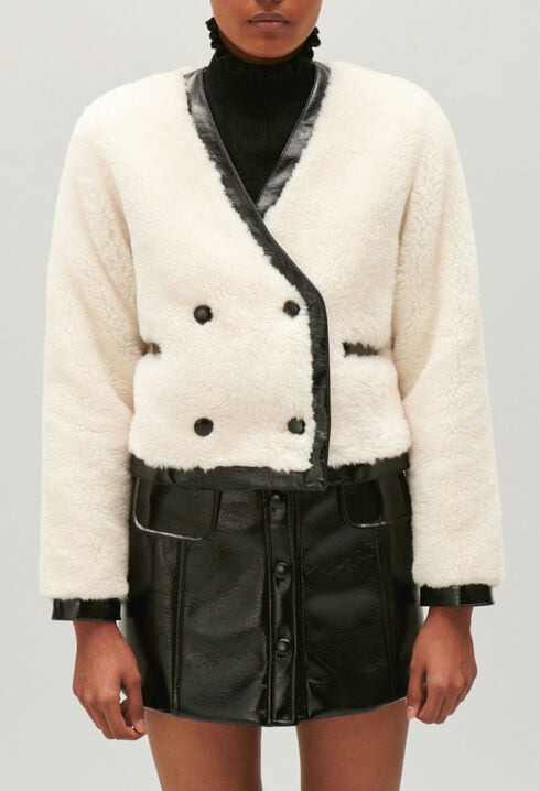 Veste ample fausse fourrure