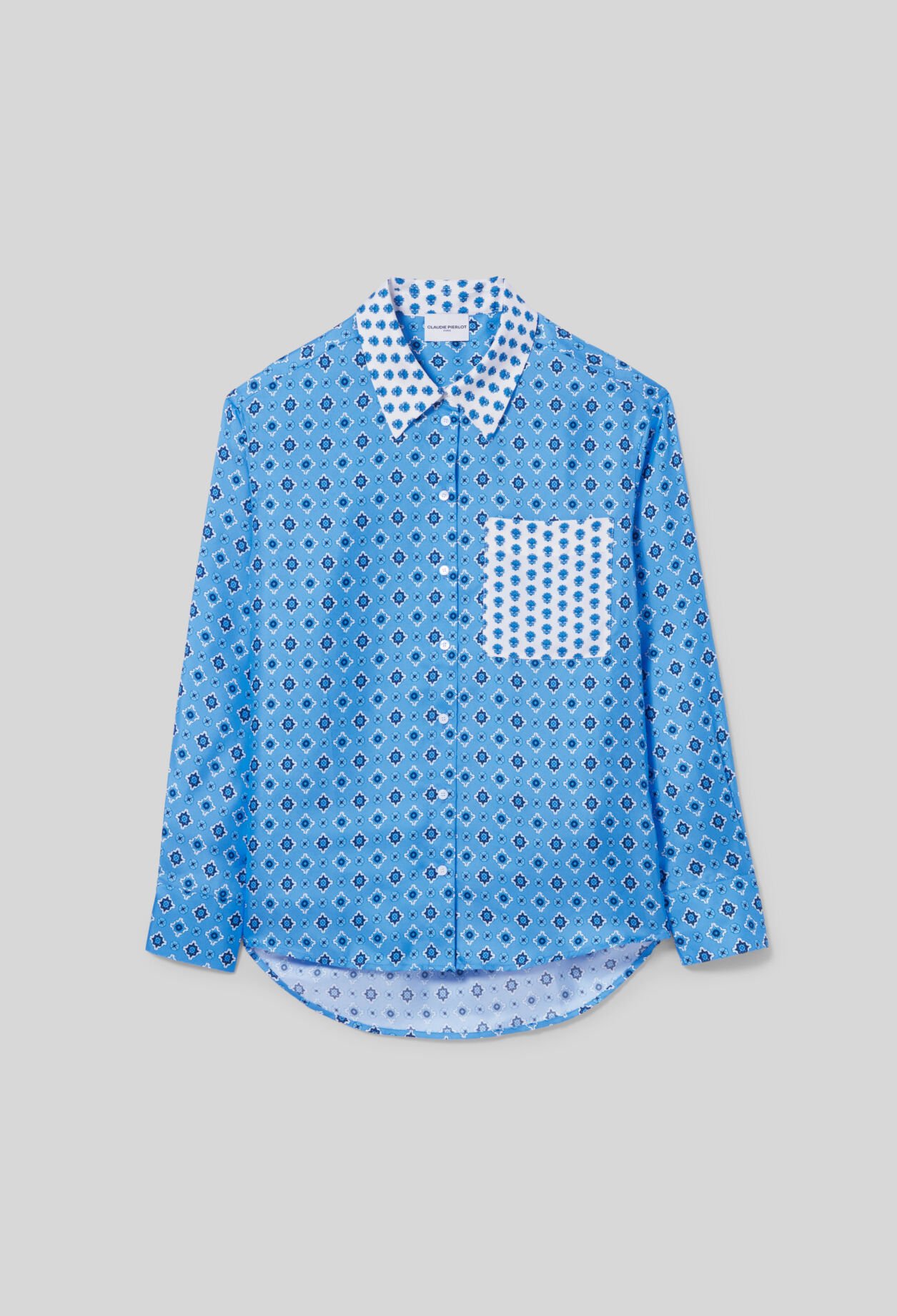 Chemise droite en soie