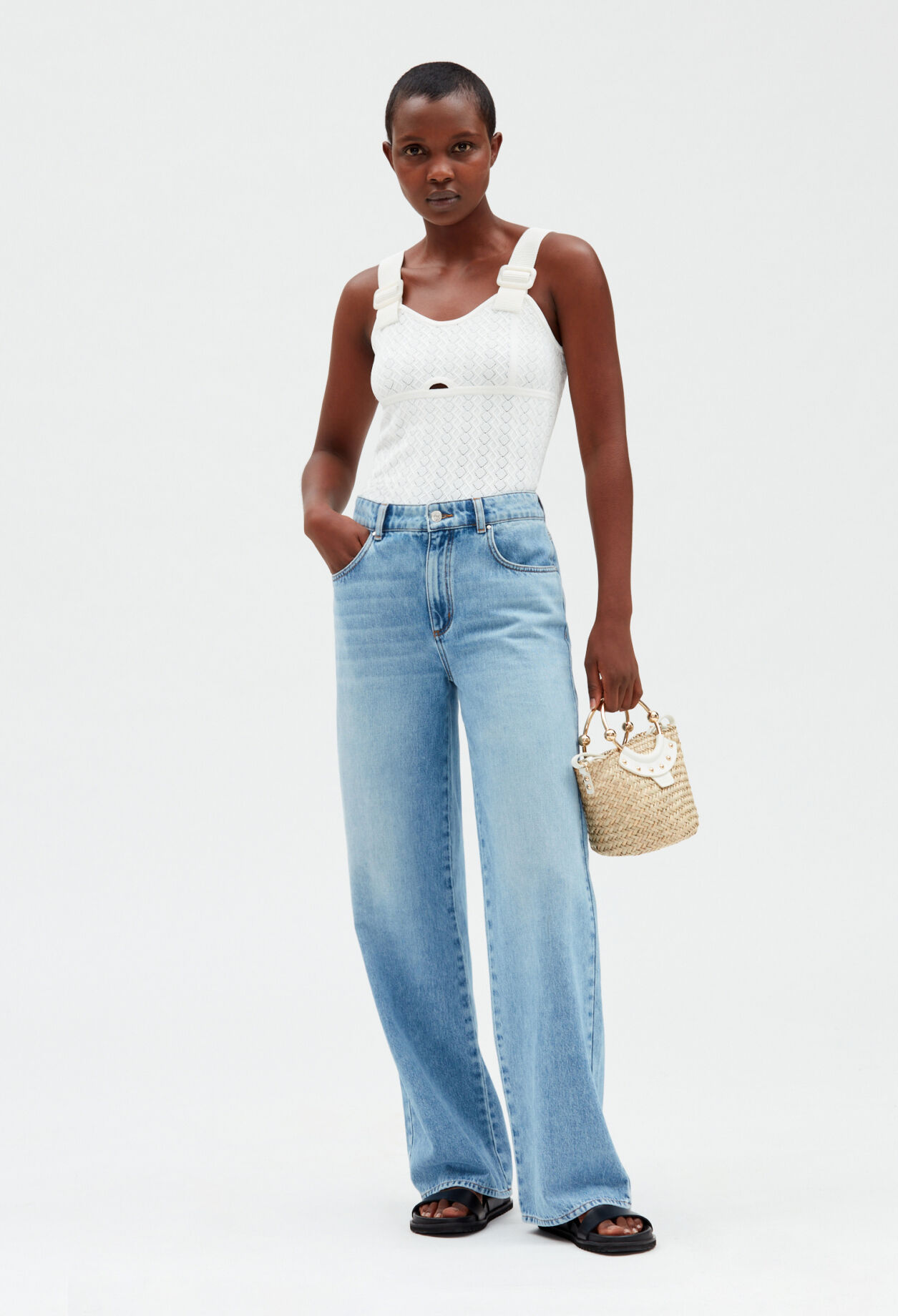 Off-white knitted vest top