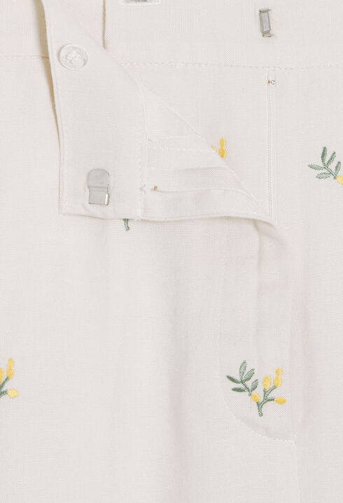 Pantalon broderie mimosa