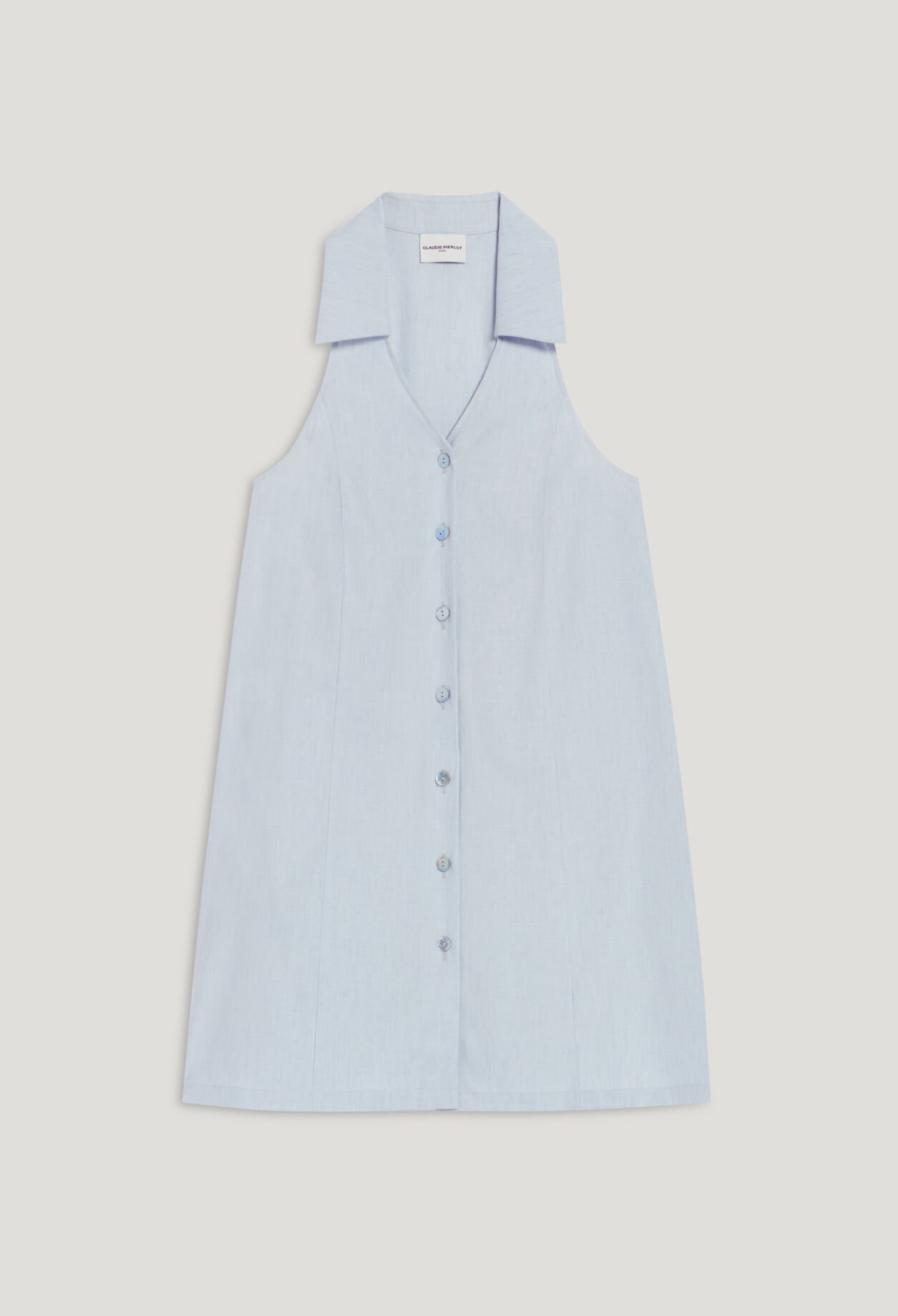 Robe courte babydoll boutonnée