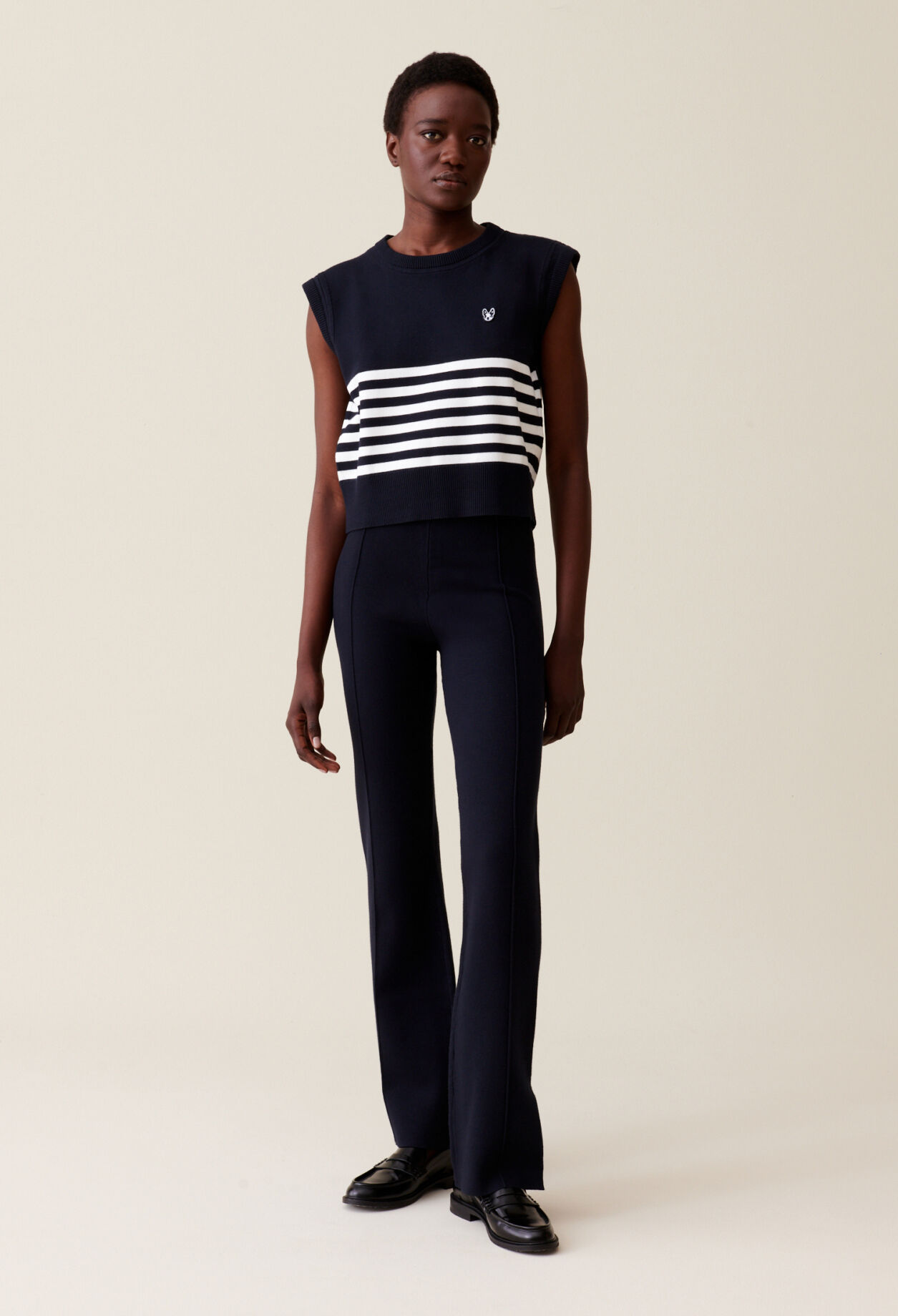 Pantalon maille marine pour femme Claudie Pierlot