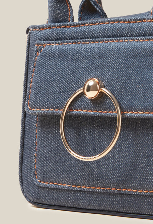 Mini sac Anouck denim chaîne