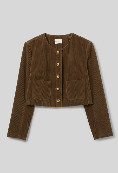Veste boîte courte velours