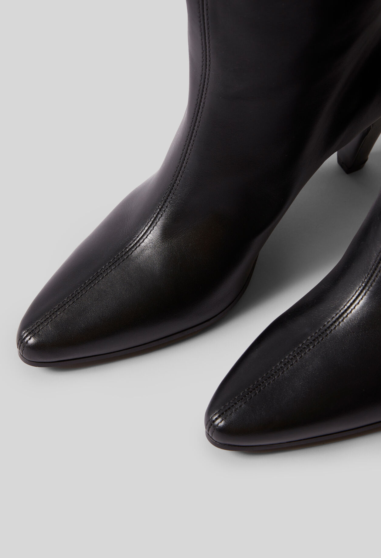 Leather knee-high boots