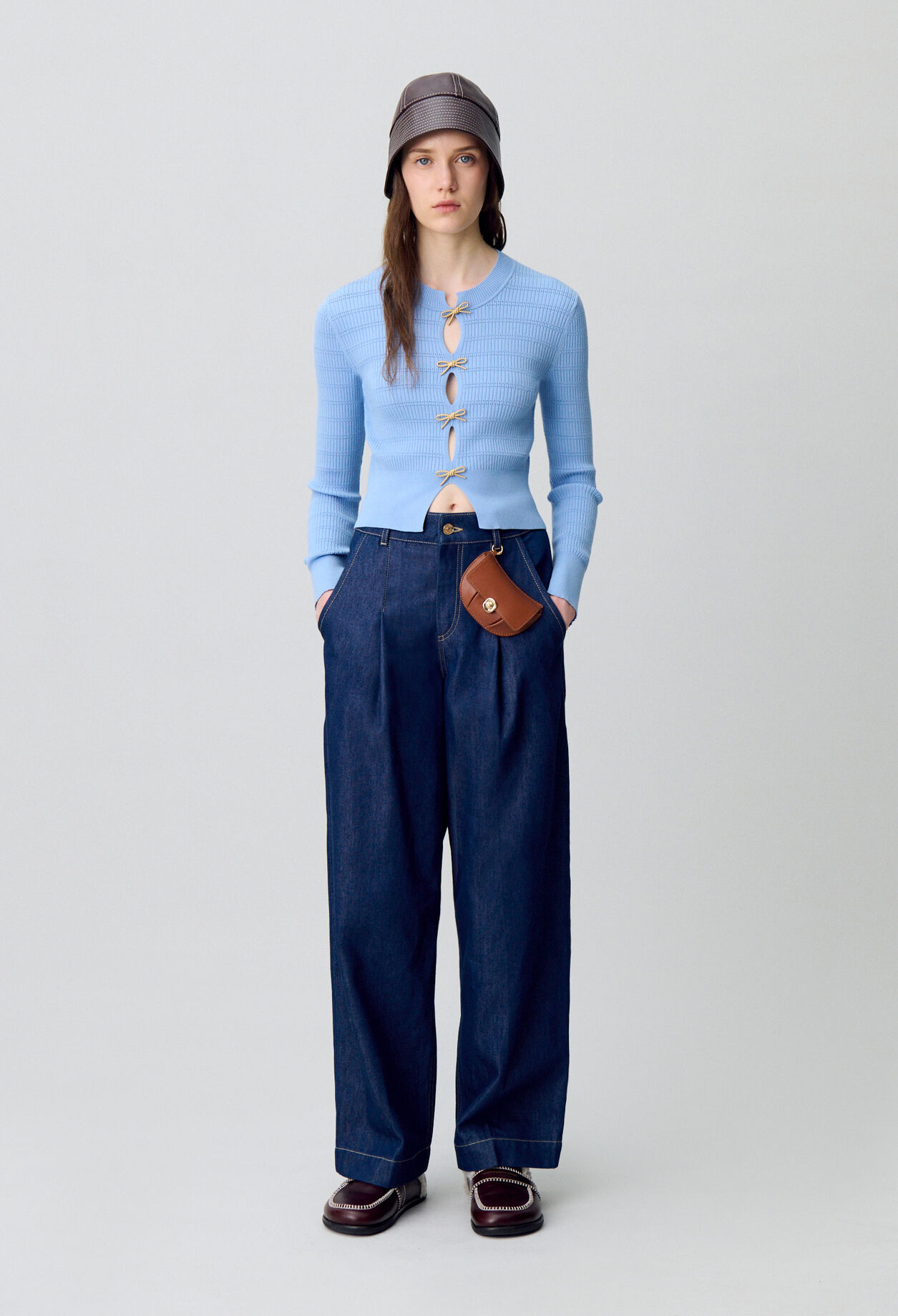 Knit Jumper with Bow Details