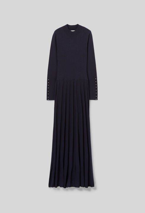 Robe longue maille col