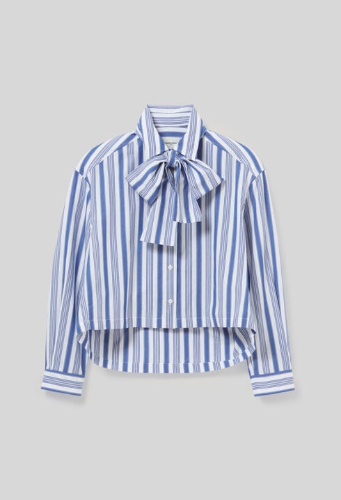 Chemise rayures col noeud