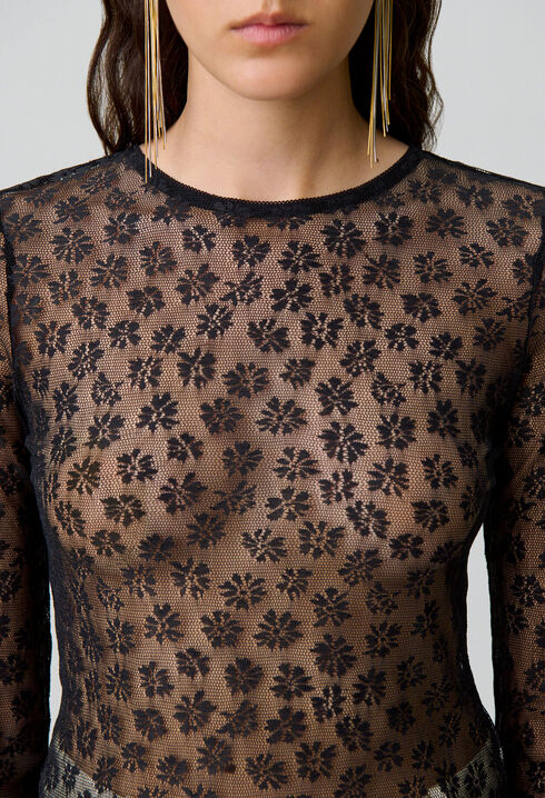 Sheer lace top