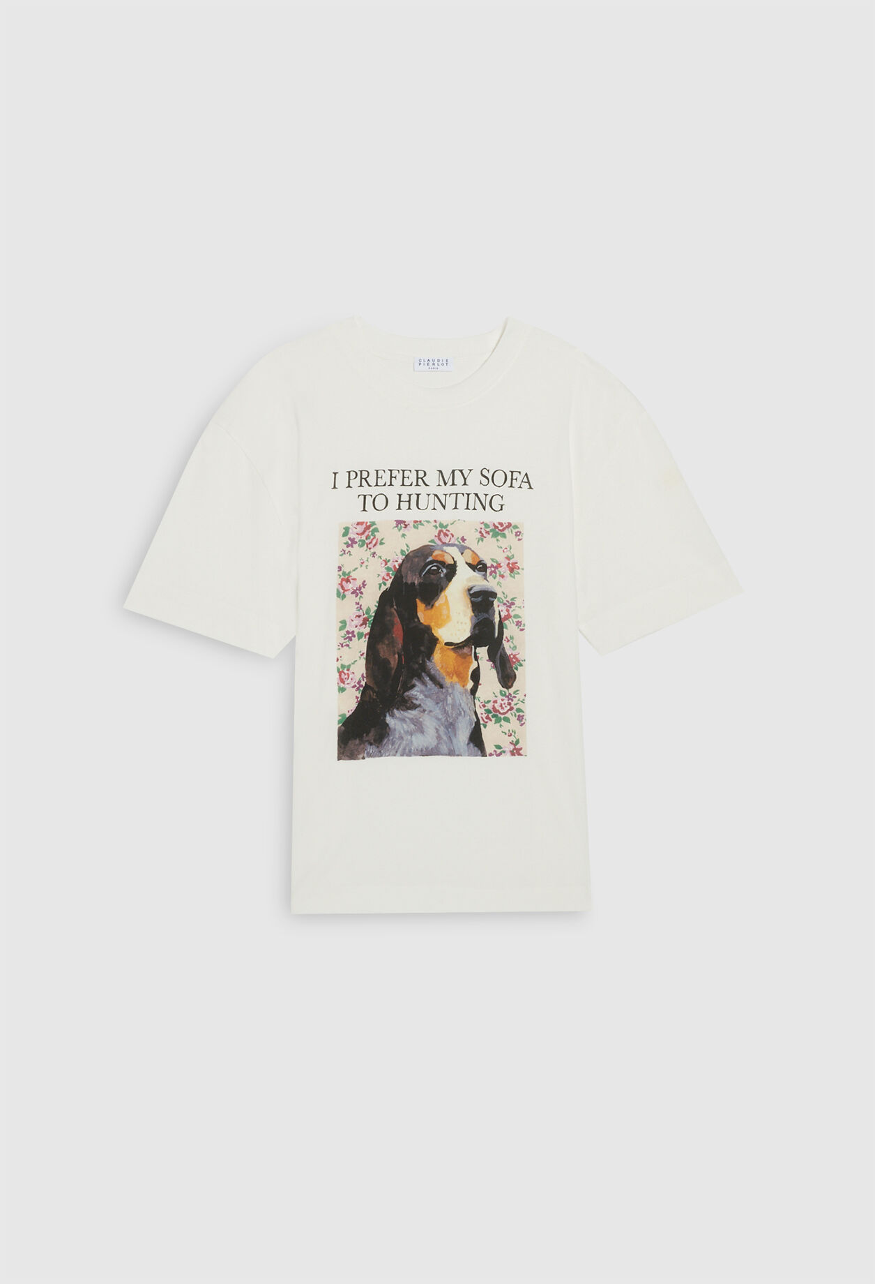 White straight-cut T-shirt