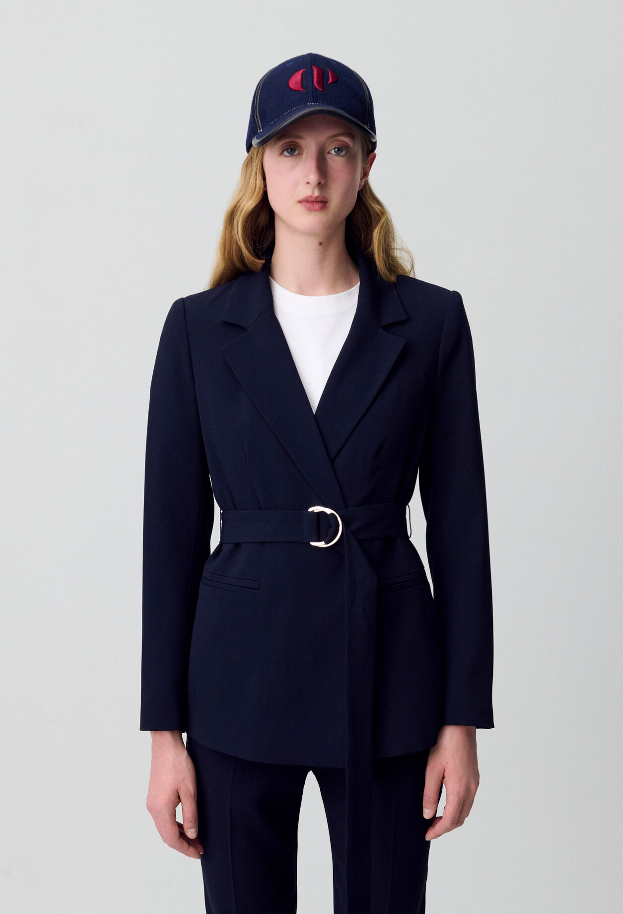 Veste tailleur ceinturée
