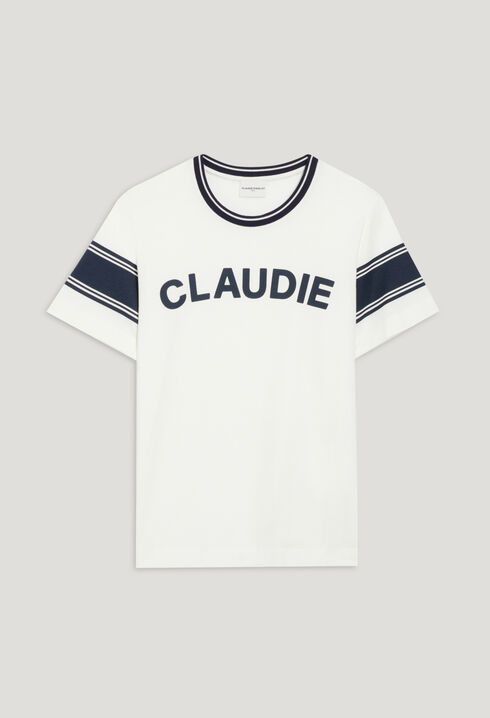 Blue and white Claudie T-shirt