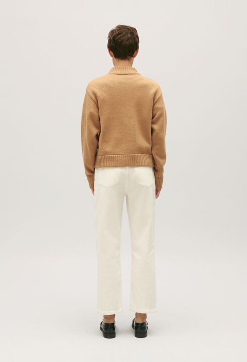 Cardigan court maille épaisse