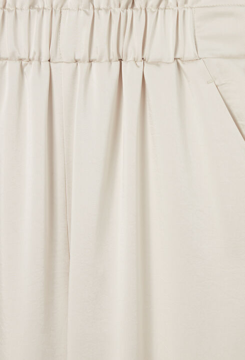 Wide-leg trousers with smocked waistband