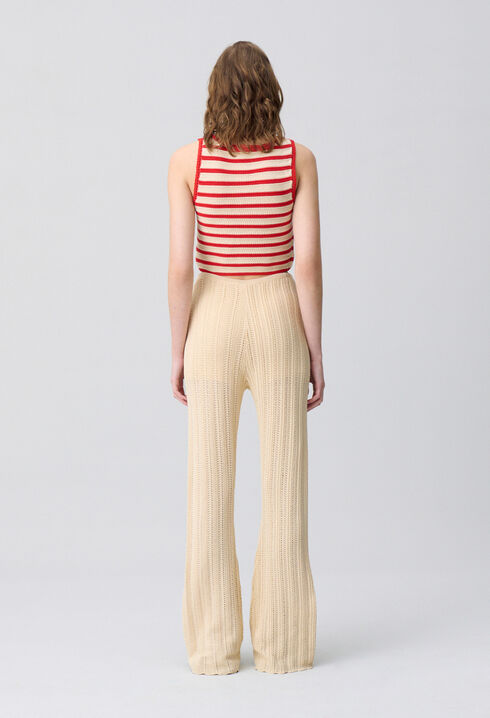 Pantalon fluide crochet