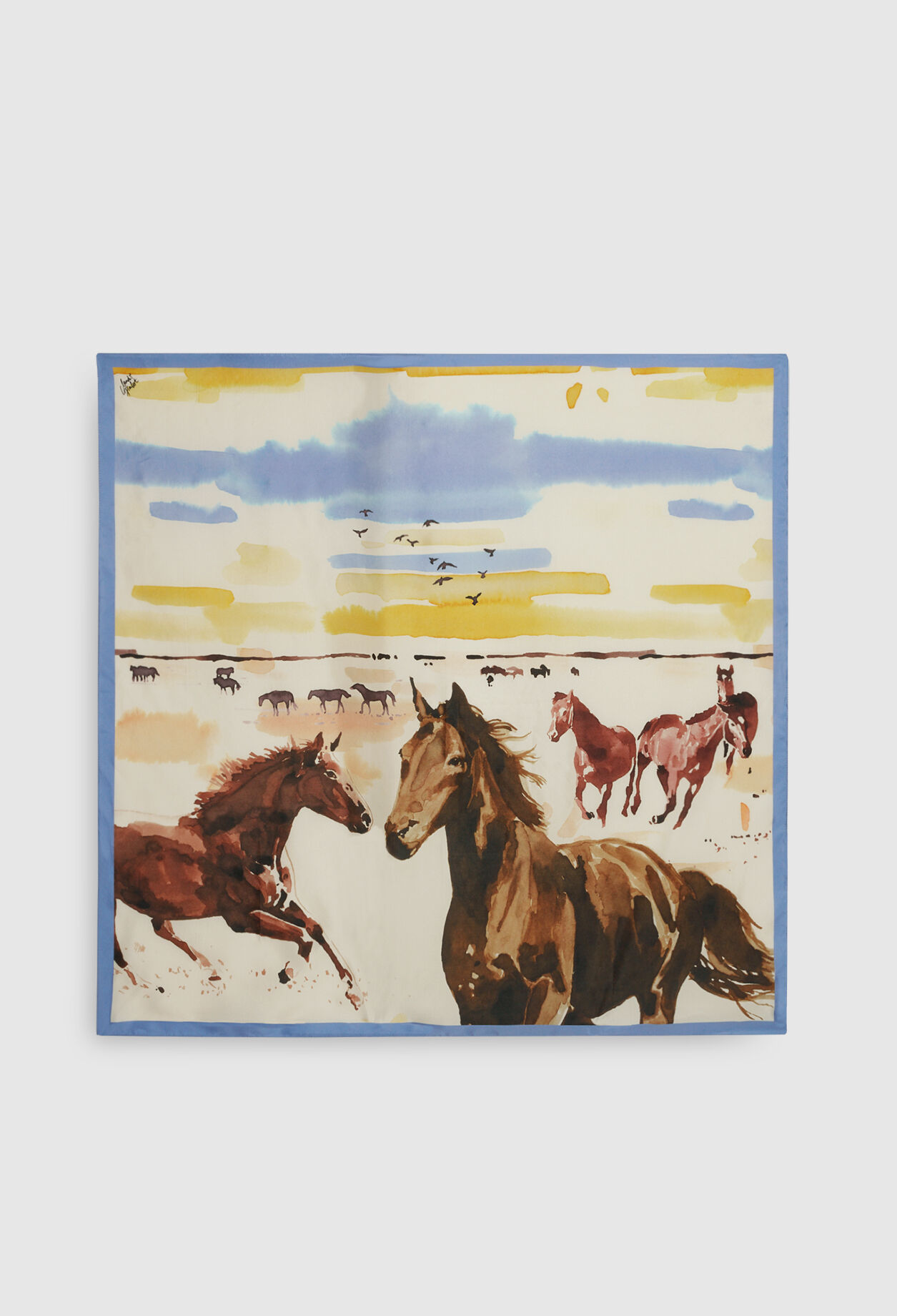 Square silk scarf