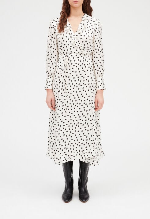 Robe midi pois
