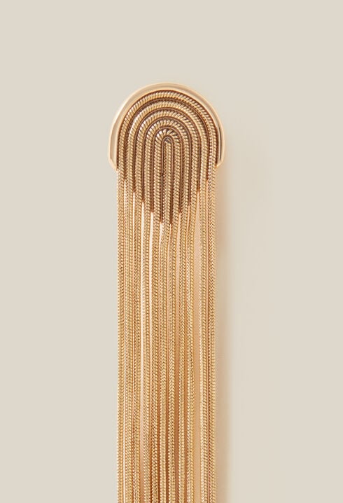 Boucles d'oreilles cascade dorées