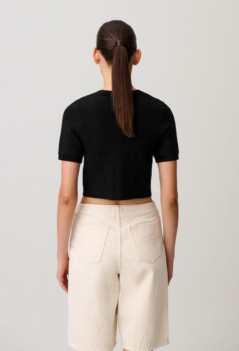 Cardigan maille velours