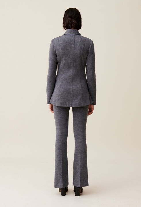Veste cintrée zippée grise