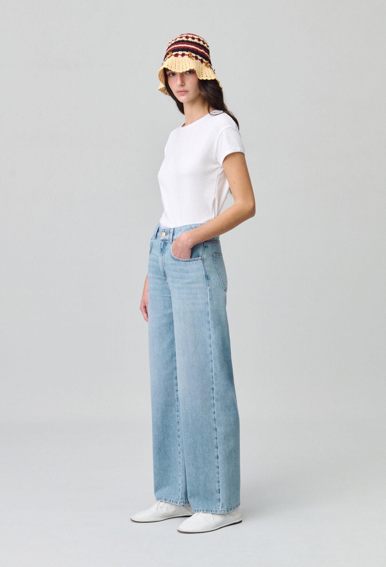 Straight Leg Denim Jeans