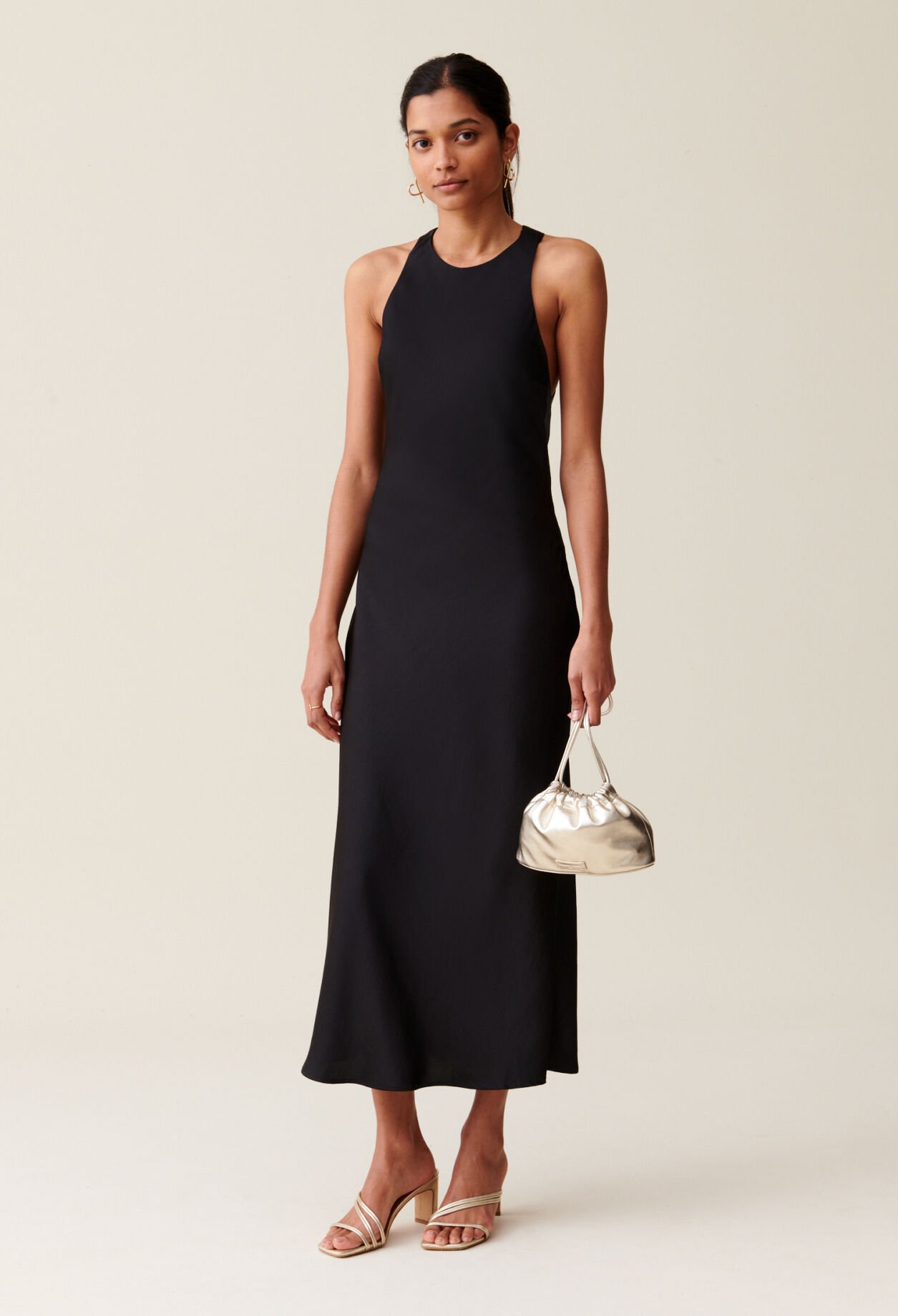 Long satin dress