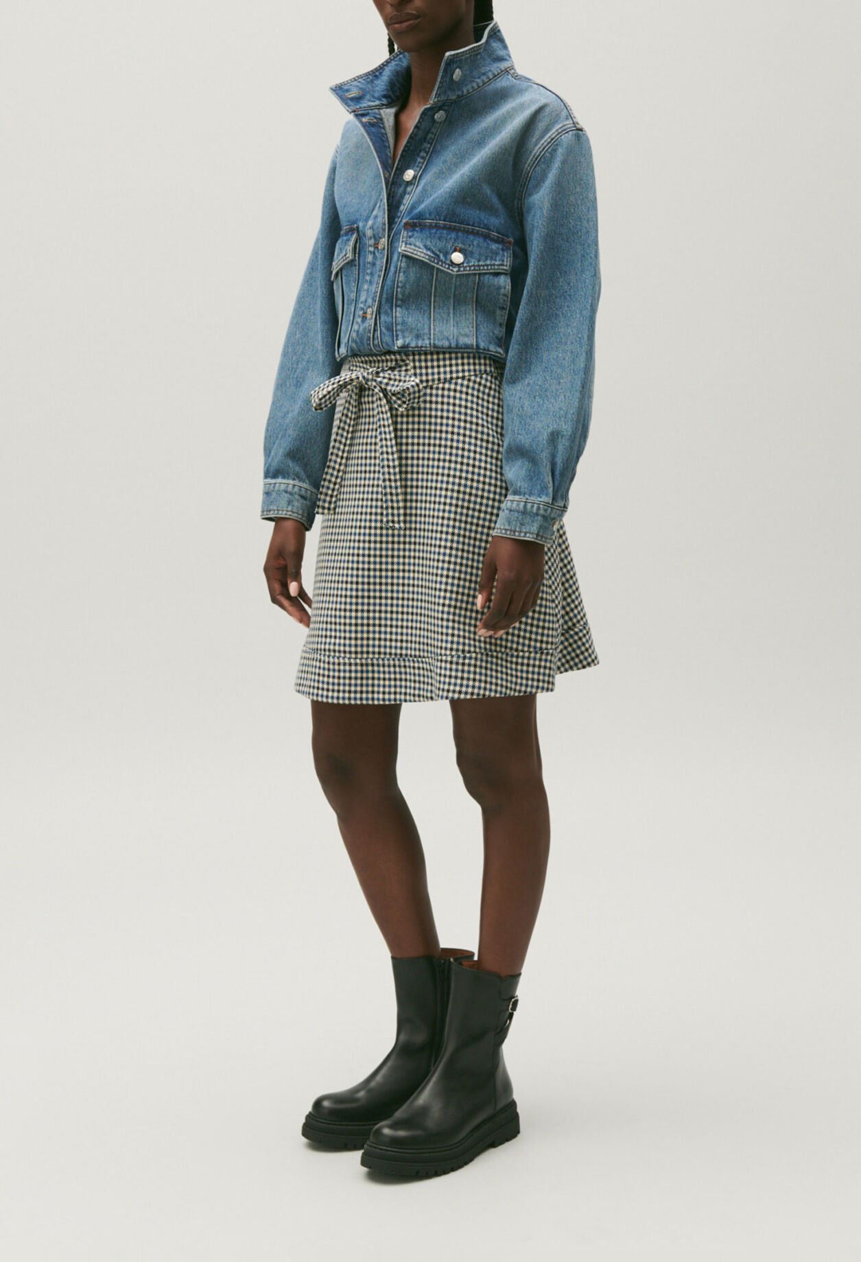 Checked skirt