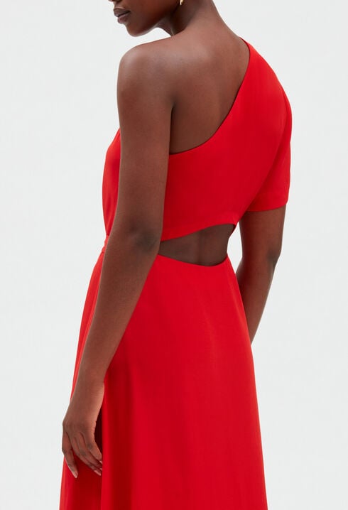Asymmetric midi dress