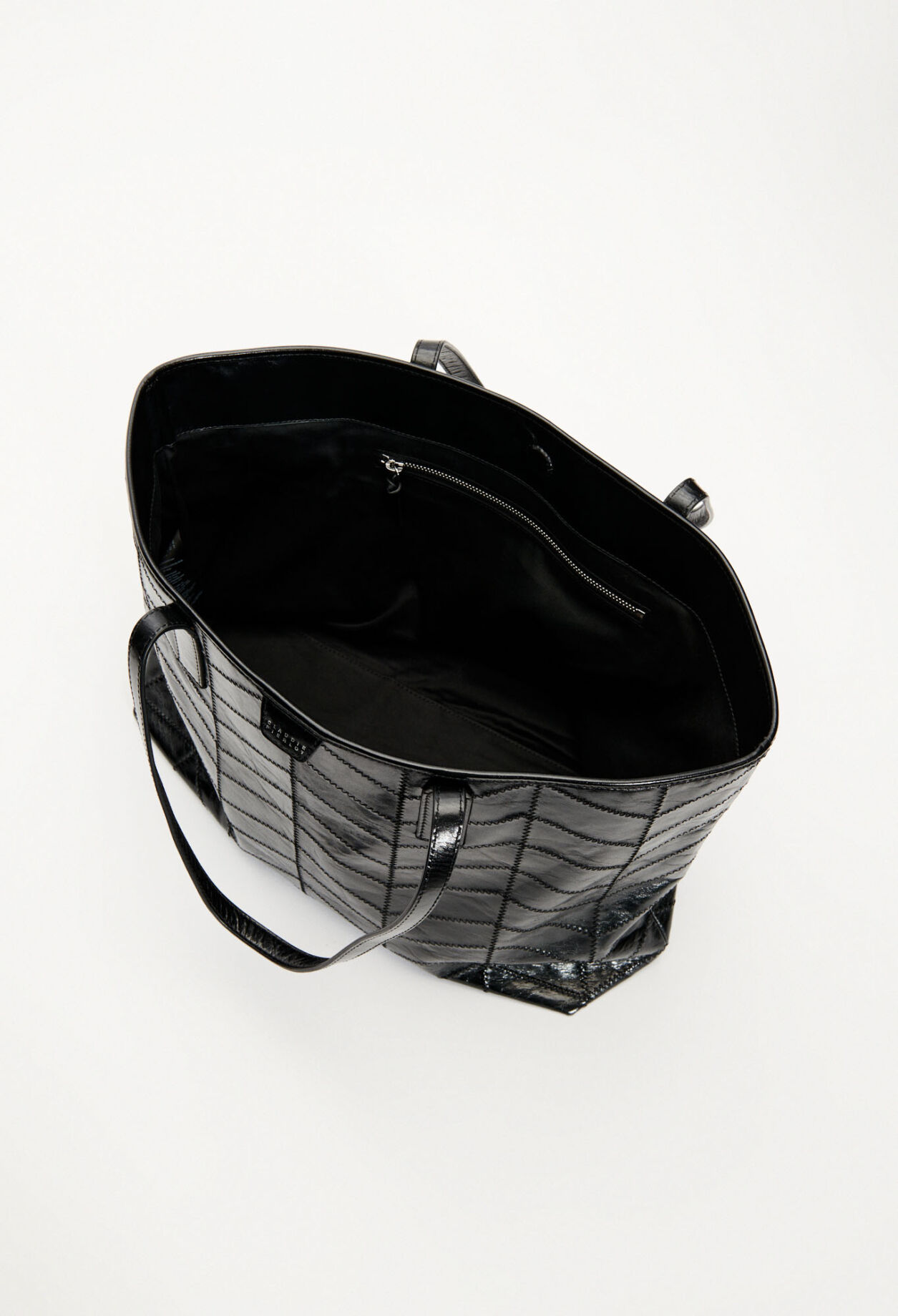 Leather tote bag