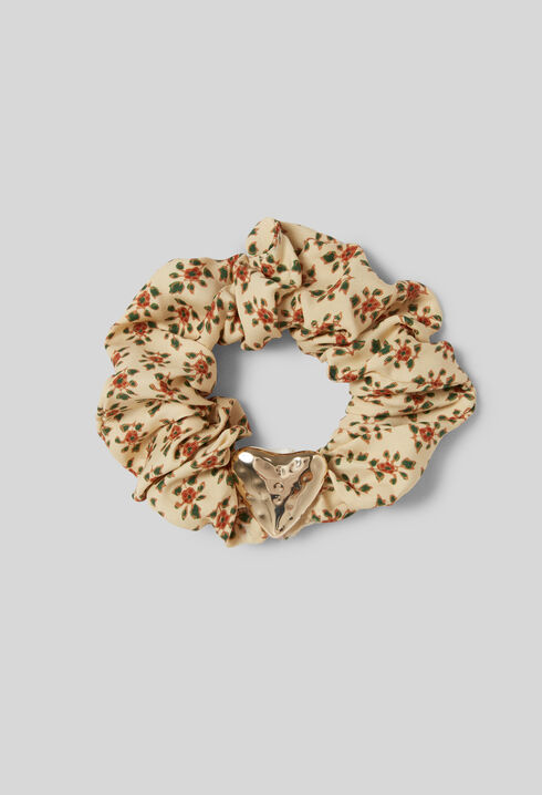 Chouchou fleurs bijou coeur