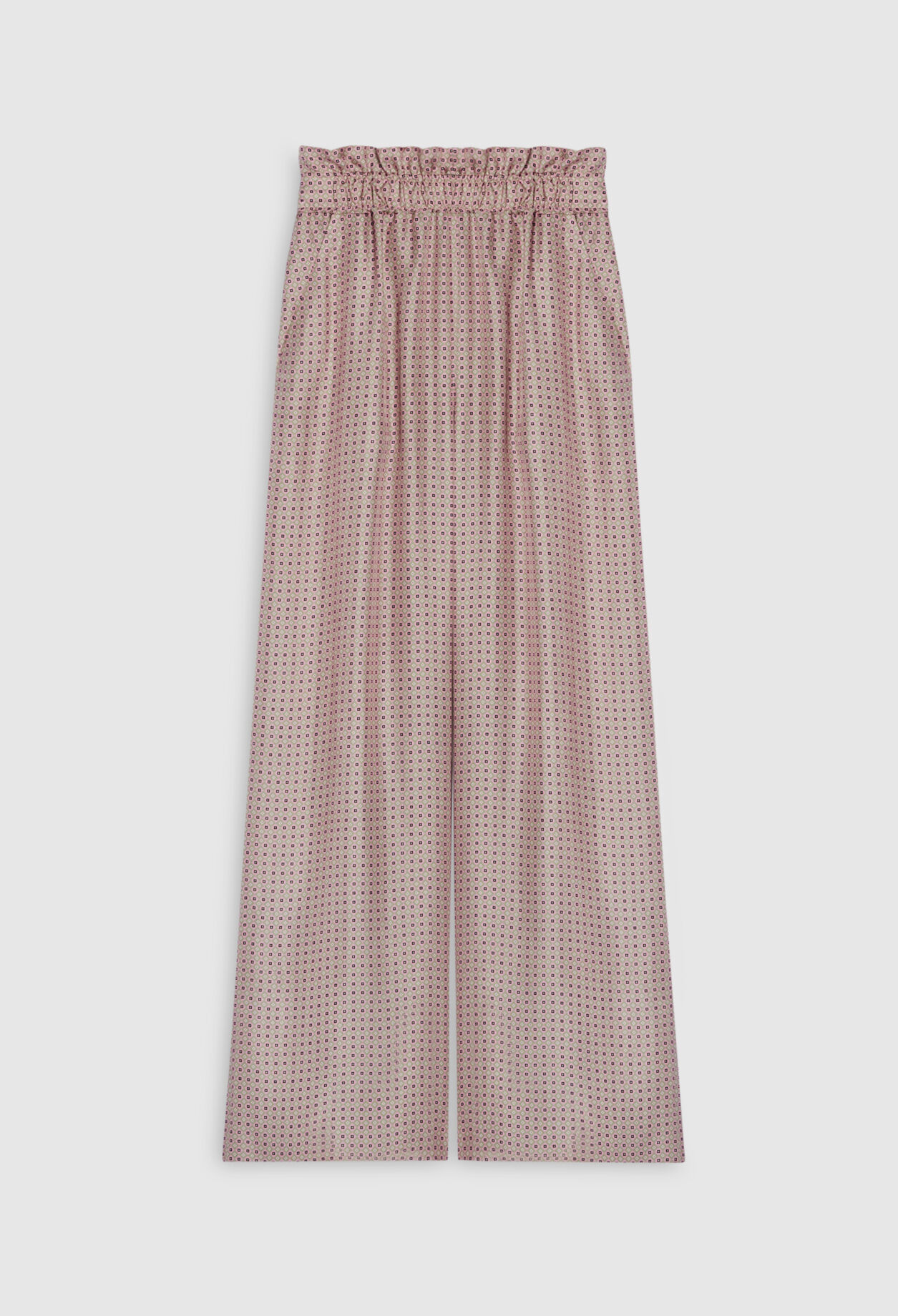 Pantalon large soie rose