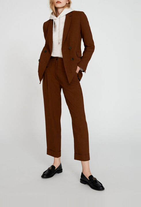 Pantalon marron tailleur