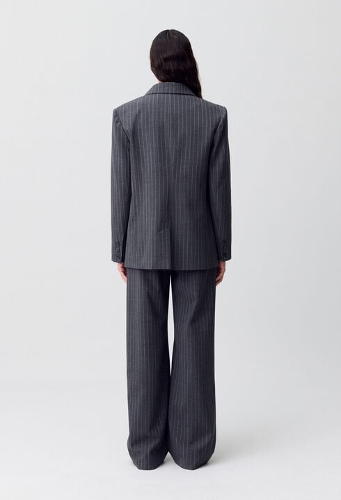Veste tailleur rayée