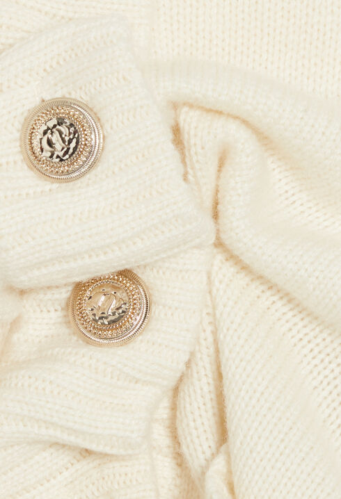 Cardigan court maille épaisse