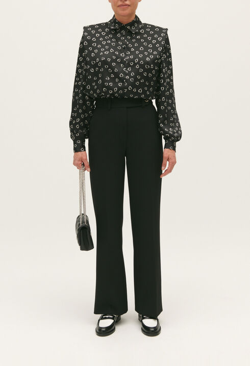 Chemise fluide imprimé cœurs