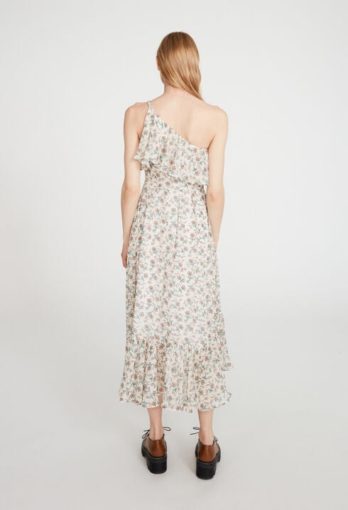 Robe asymétrique à volants