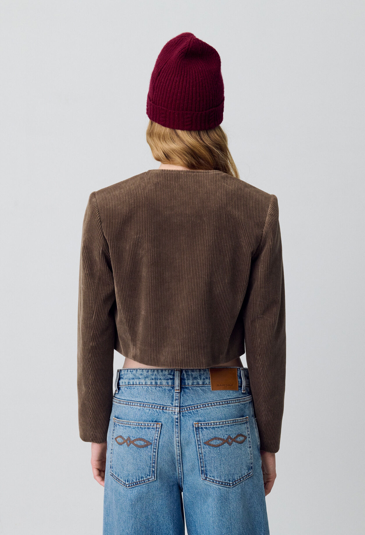 Veste boîte courte velours Veste boîte courte velours