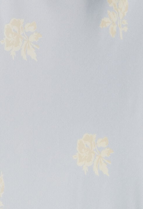 Robe satin fleurs