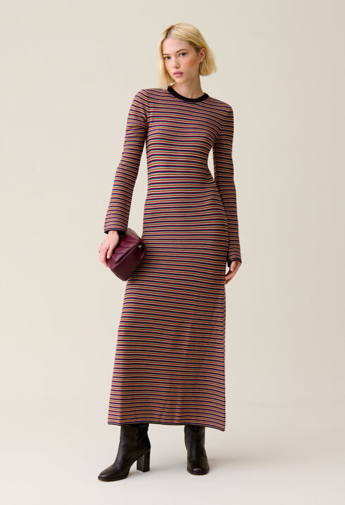 Long tube dress wool knit