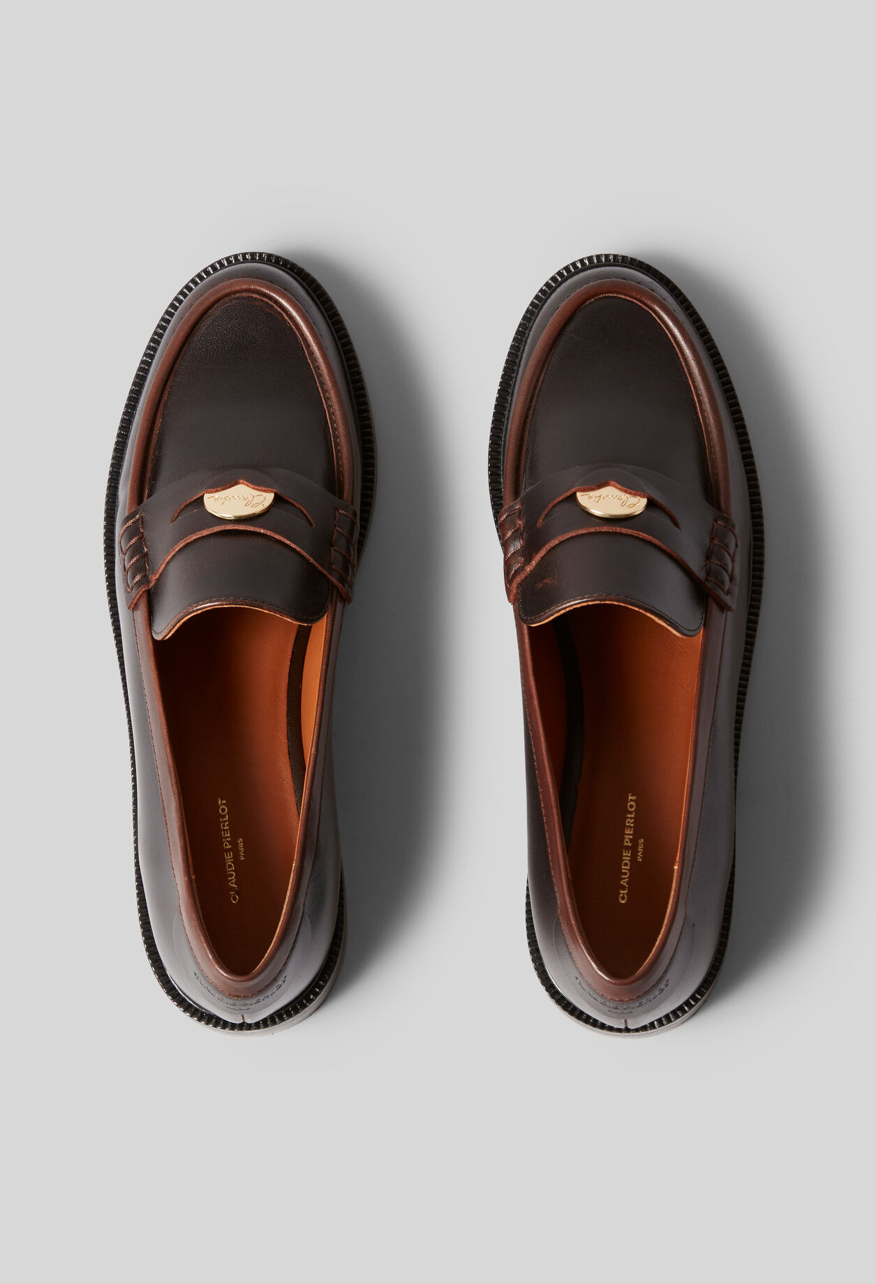 Mocassins cuir chocolat
