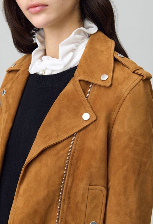Veste perfecto cuir suède