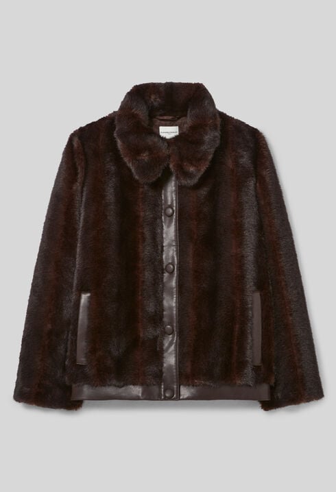 Manteau fausse fourrure
