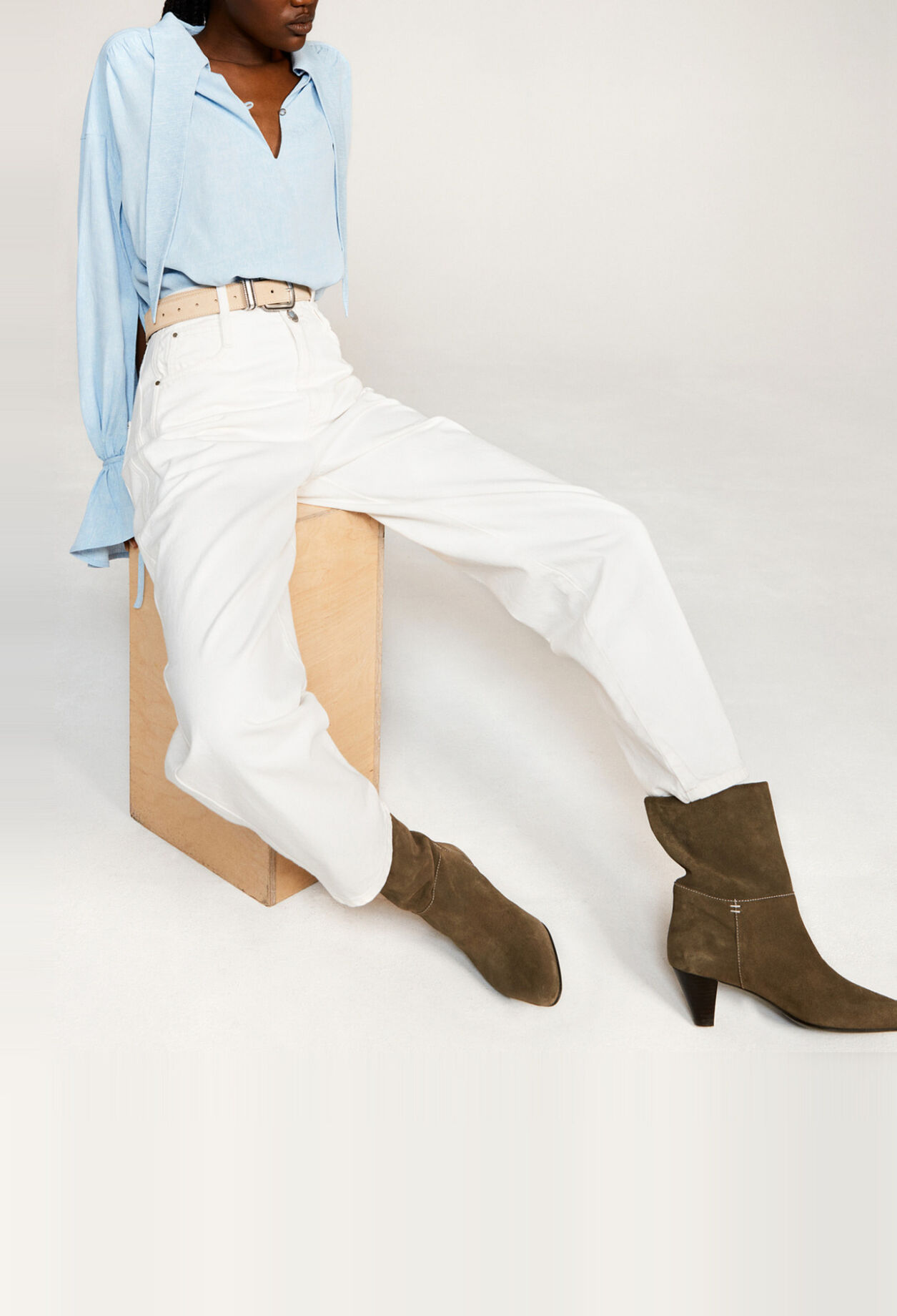 Jean en coton blanc