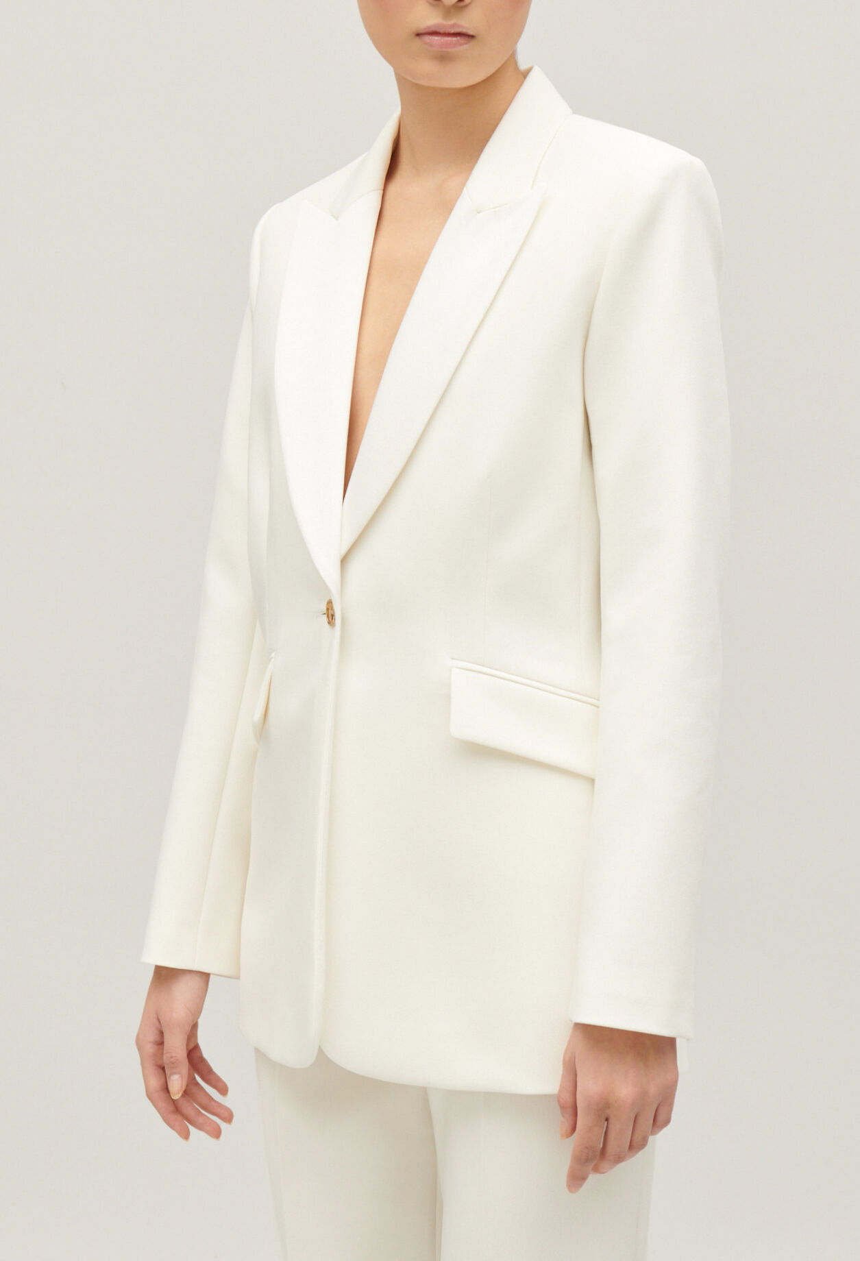 Veste tailleur bimatières