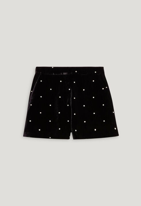 Short velours noir