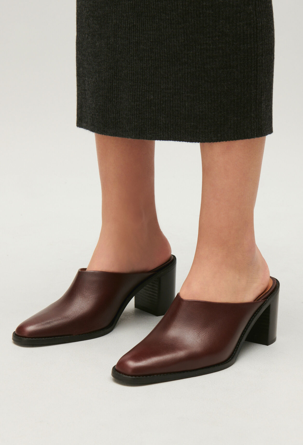 Mules talons marron