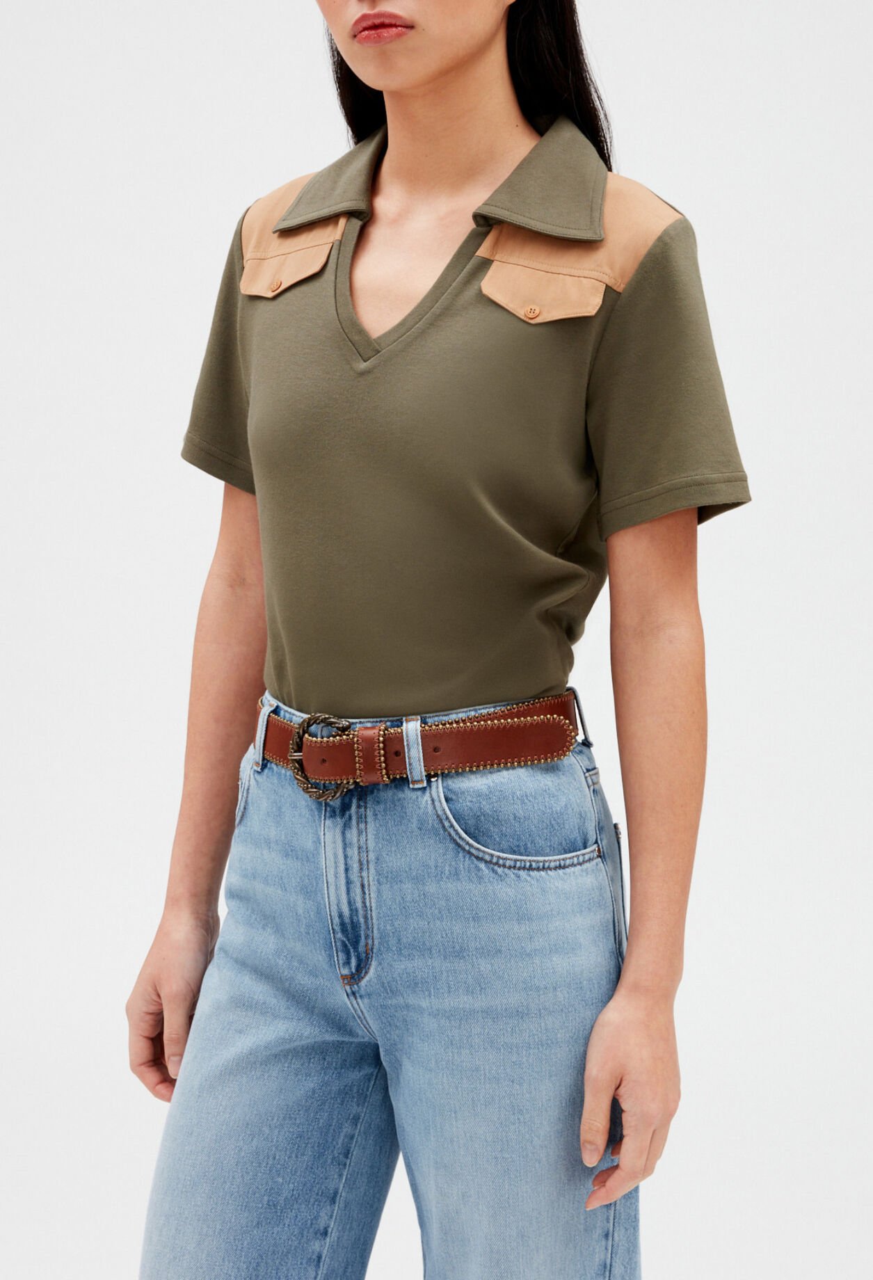 T-shirt polo manches courtes